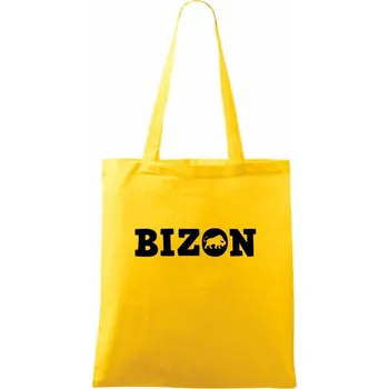 Bizon nápis - Taška bavlněná - 42 x 38 cm ( Žlutá )