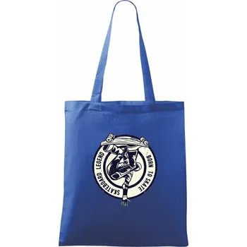 Nákupní taška Skateboard Legend - Taška bavlněná - 42 x 38 cm ( Královská modrá )