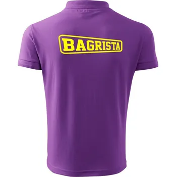 Pánská košile Bagrista - rámeček - Polokošile pánská Pique Polo 203 - 4XL ( Fialová )