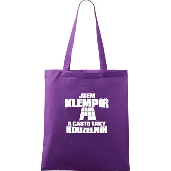 Klempíř kouzelník - Taška bavlněná - 42 x 38 cm ( Fialová )