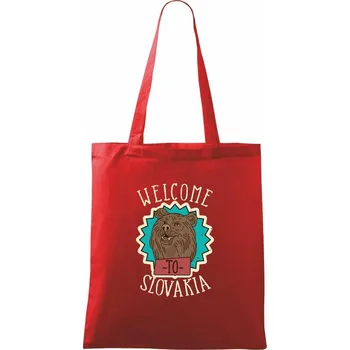 Welcome to Slovakia - Taška bavlněná - 42 x 38 cm ( Červená )