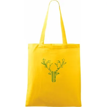 Nákupní taška Jelen vzorovaný - Taška bavlněná - 42 x 38 cm ( Žlutá )