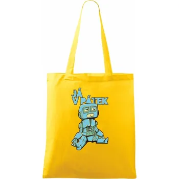 Robot, já v pátek - Taška bavlněná - 42 x 38 cm ( Žlutá )