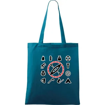 Vodácké ikony - Taška bavlněná - 42 x 38 cm ( Petrolejová )