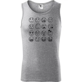 Všechny moje nálady - Tílko pánské Core - 2XL ( Tmavě šedý melír )