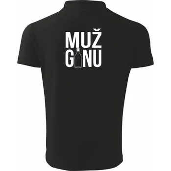 Pánská košile Muž ginu - Polokošile pánská Pique Polo 203 - 4XL ( Černá )