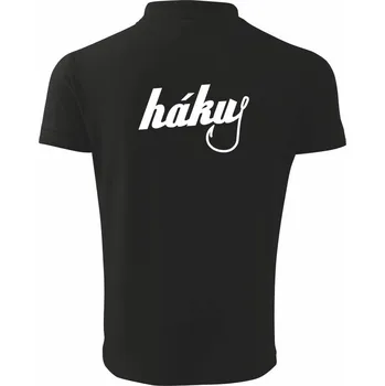 Pánská košile Hákuj - Polokošile pánská Pique Polo 203 - M ( Černá )