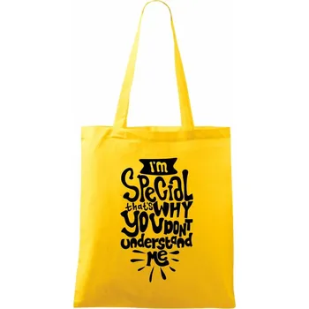 Nákupní taška Im special thats why you dont understand me - Taška bavlněná - 42 x 38 cm ( Žlutá )