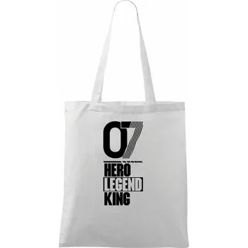Nákupní taška Hero, Legend, King x Queen 2007 - Taška bavlněná - 42 x 38 cm ( Bílá )