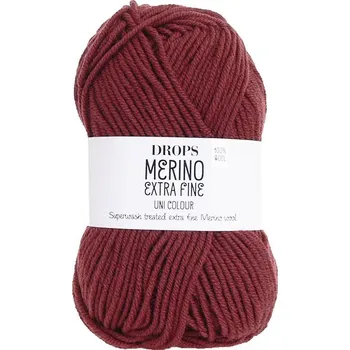 Příze Příze DROPS Merino Extra Fine uni color 48 - bordó