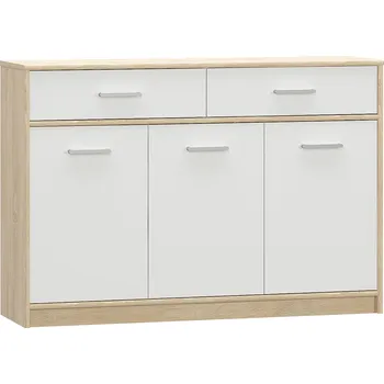 Komoda Tempo Kondela Komoda 3D2S, bílá/dub sonoma, TEYO