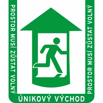 Podlahová PVC - PROSTOR/ ÚNIKOVÝ VÝCHOD podlahové samolepky 900x600 mm