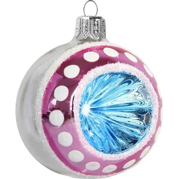 Vánoční ozdoba Decor by Glassor Vánoční ozdoba s modrým reflektorem 6 cm