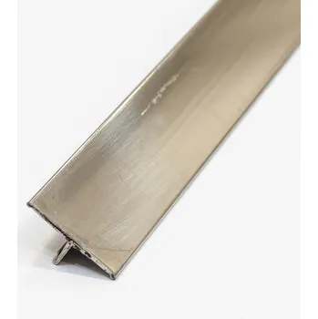 Stavební profil Lišta Dělící profil T 26 mm, 2.5 m, Chrom (Mosaz "T" 26mm / 2,5m chrom )