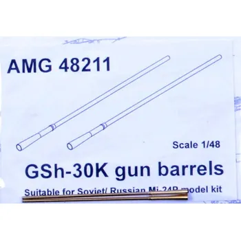 Plastikový model 1/48 GSh-30 gun barrels of Mi-24P helicopter