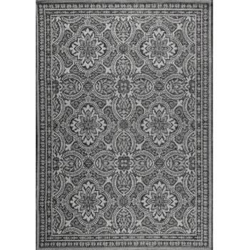 Kusový koberec Flat 21193-ivory/silver/grey - Kruh 120 cm průměr