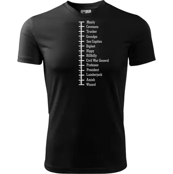 Pánská móda Mustache-metr - Pánské triko Fantasy sportovní (dresovina) - 3XL ( Černá )