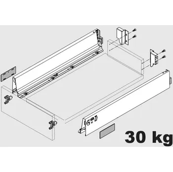 Blum K-BLUM Antaro M 550 mm/30 kg, Blumotion/TOB, bílá SW, vrut
