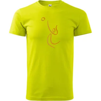 Volejbal zlatá - Klasické pánské triko vyšší gramáže - M ( Limetková )