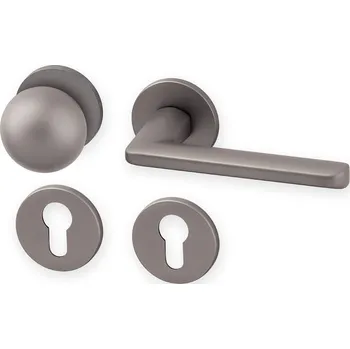 Dveřní kování AC-T Dveřní kování BARRA EXCLUSIVE R titan KK kl.+koule Provedení: klika levá PZ/koule, Povrchová úprava: titan