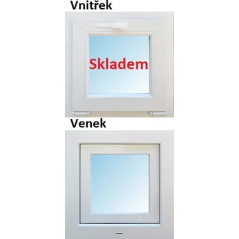 Okno Soft plastové okno 50x50 cm bílé, sklopné