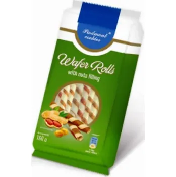 Piedmont Cookies trubičky s oříškovou náplní 160g