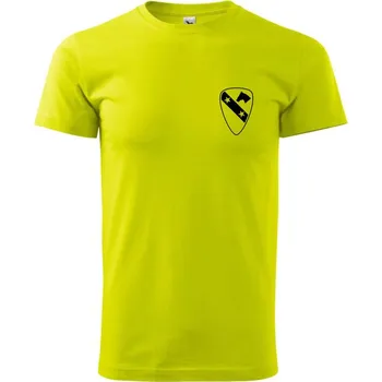 1st Cavalry Division hvězdy prsa - Klasické pánské triko vyšší gramáže - 4XL ( Limetková )