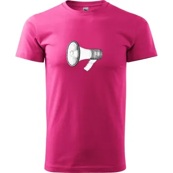 Megafon - Klasické pánské triko vyšší gramáže - XS ( Purpurová )