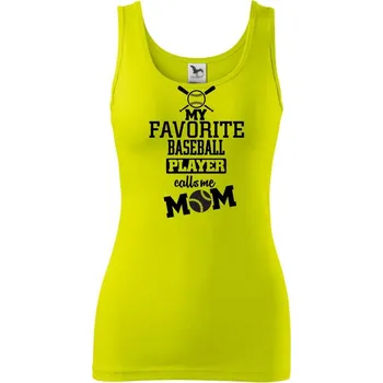 Dámské tričko My favorite baseball player - DAD / MOM - Dámské tílko - L ( Limetková )