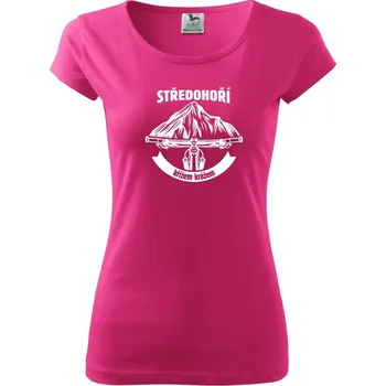 Dámské tričko České středohoří křížem krážem - Dámské triko Pure - S ( Purpurová )