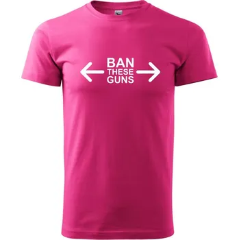 Pánská móda Ban these guns - Klasické pánské triko vyšší gramáže - 2XL ( Purpurová )