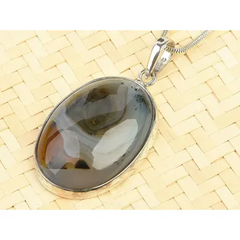 Přívěsek Achát přívěsek ovál Ag 925/1000 (13,0g)