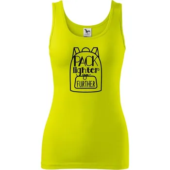 Dámské tričko Cestovatelský batůžek - Dámské tílko - XL ( Limetková )