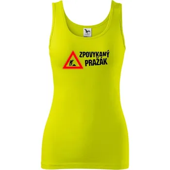 Dámské tričko Zpovykaný Pražák - práce na silnici - Dámské tílko - S ( Limetková )