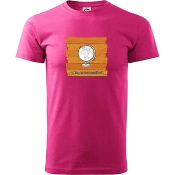 Pánská móda Prkna, co znamenají svět - Klasické pánské triko vyšší gramáže - L ( Purpurová )