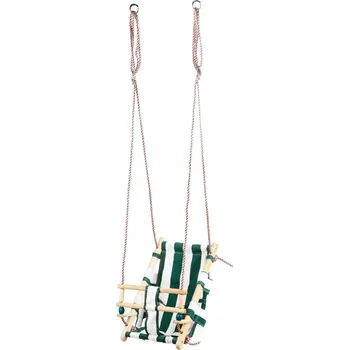 Dětská houpačka ST Leisure Equipment Hojdačka LEQ FUMIKO, 36x24x45 cm, detská, tkanina/drevo, zelená