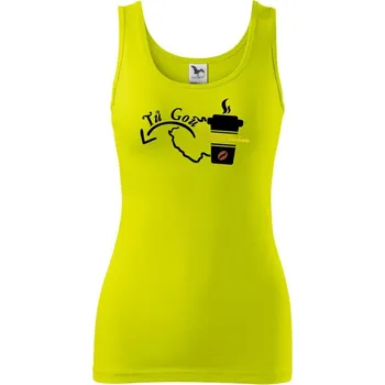 Dámské tričko Pražská kavárna tů gou - Dámské tílko - S ( Limetková )