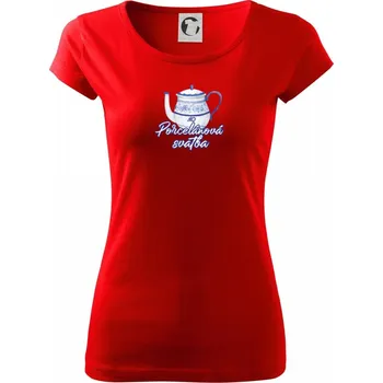 Dámské tričko Porcelánová svatba 20 - Dámské triko Pure - 2XL ( Červená )