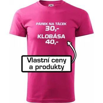 Pánská móda Párek na tácek a klobása - Klasické pánské triko vyšší gramáže - XL ( Purpurová )