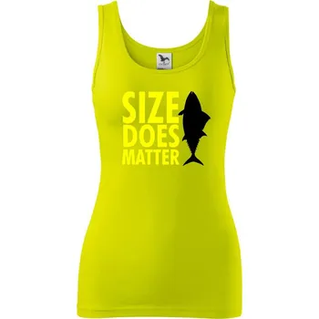 Dámské tričko Rybaření - Size does matter - Dámské tílko - XL ( Limetková )