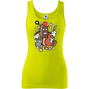 Dámské tričko Rockový nanuk - Dámské tílko - M ( Limetková )