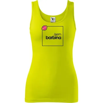 Dámské tričko Jsem barbína ve čtverci - Dámské tílko - M ( Limetková )