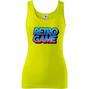 Retro game nápis barevný - Dámské tílko - XS ( Limetková )