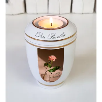 Smuteční dekorace Urna Diamant mini růže2