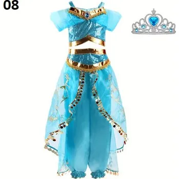 Karnevalový kostým Disney Kostým princezny Jasmíny (Aladinova lampa) Varianta: 08 šaty s korunkou, Velikost: 140 (7-8 let)