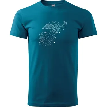 Pánská móda Anděl letící - Klasické pánské triko vyšší gramáže - S ( Petrolejová )