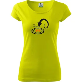 Dron my home - Dámské triko Pure - XL ( Limetková )