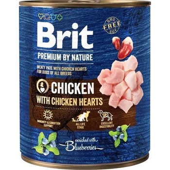 Krmivo pro koně Brit Premium by Nature Dog konz. - Chicken with Hearts 800 g