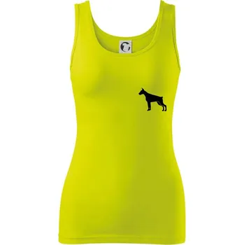 Dámské tričko Dobrman ikona prso - Dámské tílko - XS ( Limetková )