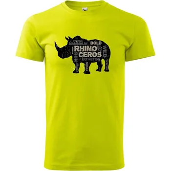 Rhino power - Klasické pánské triko vyšší gramáže - 3XL ( Limetková )
